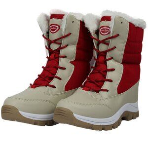 Mid-Calf Snow Boots for Women Faux Fur Winter Shoes Water Resistant Hiking Boot